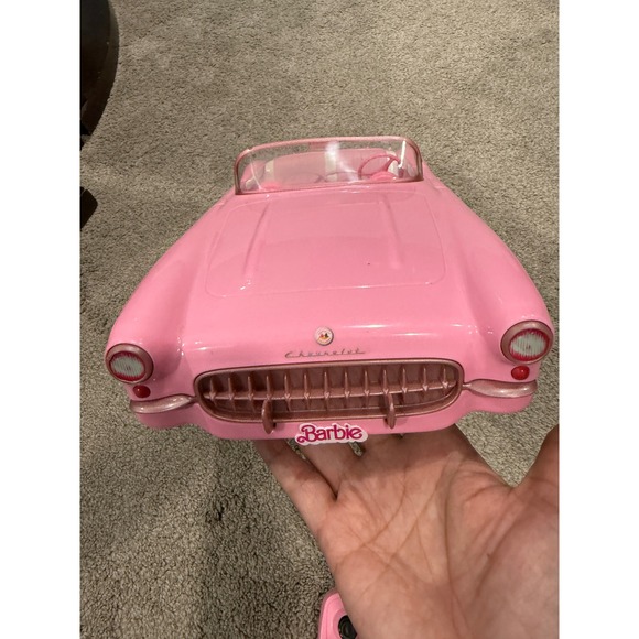Barbie Hot Wheels RC Corvette C1 Pink Convertible Remote Car 2022 works great - Picture 2 of 7